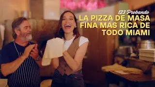 Probando la pizza m&aacute;s fresca y delgada en Miami Florida | Leslie Oquendo