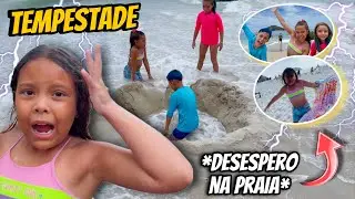 ENFRENTAMOS UMA TERRÍVEL TEMPESTADE NA PRAIA * OLHA ISSO ! * 😱