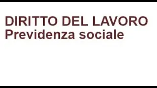 LAVORO previdenza sociale
