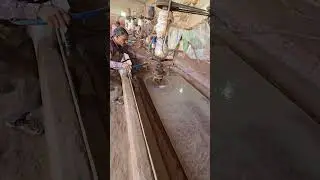 The red colored granite is machine polished to perfection by the workers #polish #machin