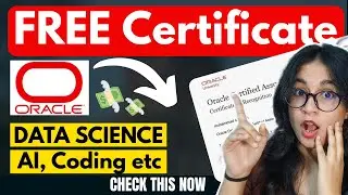 🔥Oracle Certificate - Data Science, AI etc || Add in your CV/Resume
