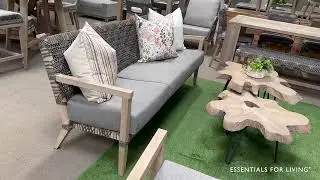 Essentials For Living Costa Dove Gray Outdoor 77 Inch Sofa - The Classy Home