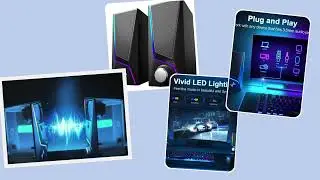 Nylavee Computer Speakers Review | USB Powered RGB PC Speakers with Bass Boost & 6 Lighting Modes.
