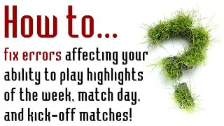 FIFA 15 - Matchday Live not working? Highlights Of The Week not working? Simple fix! - S1:E4