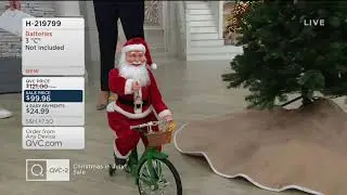 Mr. Christmas Animated Cycling Santa with Music on QVC