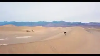 Walking through the sand dunes