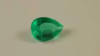 Definitely charming presence drop shaped Colombian emerald A give away 1.86 carats