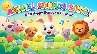 Animal Sounds Song for Kids! 🐾 Learn Animal Noises with Happy Hopper & Friends