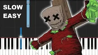 grandson - Blood Water (SLOW EASY PIANO TUTORIAL)