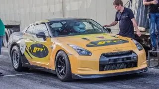 Nissan GT-R Mk.1 GTT Moses (2000HP) on RDRC Grozny Russia crashing after the finish line over 290kph