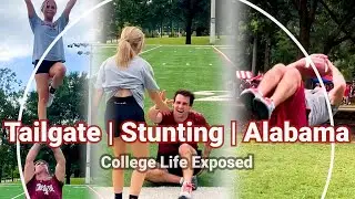 Alabama Tailgate + Coed Cheer Stunts | Just Having Fun!