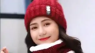 Montopaks Winter Soft Woolen Beanie Cap With Scarf(Snow Proof)