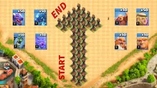 50 Troops vs Inferno Tower Gauntlet &ndash; Who Will Survive the Fiery Path? #shorts #clashofclans #coc