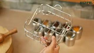 MARU Spice Box 9 in 1 Wirestand - Masala Dabba