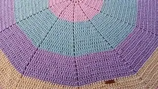 #vlog  Tapete redondo 1 metro, feito com #sobrasdebarbante #crochet #vlogcomigo