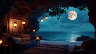 🌠 Starry Night Ocean Waves | Peaceful Nature Sounds and Relaxing Ambience