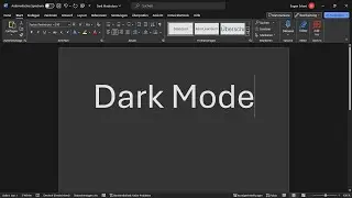 Microsoft Word Dunkelmodus aktivieren / deaktivieren [Dark Mode, wei&szlig;es Blatt, dunkles Design]