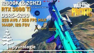 Intel i9-12900K 5.2GHZ + DDR5-5200 + RTX 3090 Ti Warzone Pacific 229 AVG FPS / 350 MAX 1440p 120 FOV