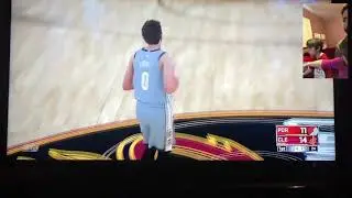 Will and Dad Playing NBA2K18 Cavs vs. Blazers