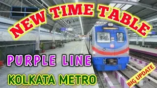 New Time Table Purple line 🟣 Kolkata Metro 🚇