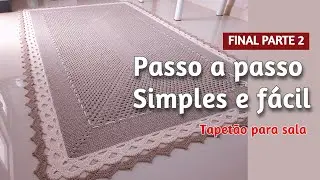 TAPETE DE CROCHÊ PARA SALA PLATINUS: PASSO A PASSO SIMPLES E FÁCIL DE FAZER 2