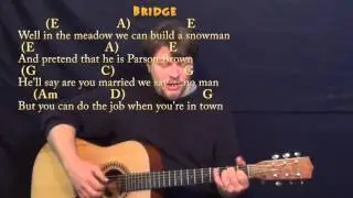 Winter Wonderland (Christmas) Fingerstyle Guitar Cover Lesson in C with Chords/Lyrics