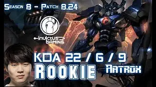 IG Rookie AATROX vs GALIO Mid - Patch 8.24 KR Ranked