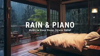 Healing Sleep Music with Rain Sounds Outside a Warm Bedroom | 3 Hours of Deep Rest and Relaxation