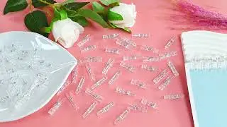 BronaGrand 100pcs Mini Clear Plastic Utility Paper Clip, Clothespins Clip, Clothes Line Clips