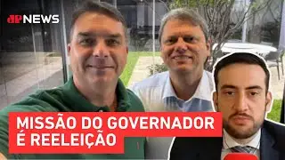 Flávio diz que Tarcísio “saiu da costela do Bolsonaro”; Acacio e Mehero comentam