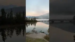 Nothing like a quiet morning at Pyramid Lake #travelalberta #ytshort #shorts
