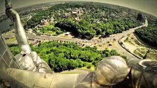 Ukraine  Kiev  climbing on the Mother Motherland 