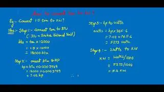 How to Convert Ton to KW || #AC_Ton #KW #Conersion