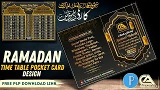 How To Make Ramadan Time' Table Pocket Card Design In Pixellab।Ramzan Sehri Iftar Time' Table Card