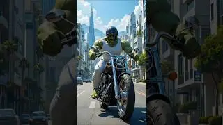 Hulk on Chopper &ndash; Thief&rsquo;s Worst Nightmare! 💥  #SuperheroShorts #MarvelFun