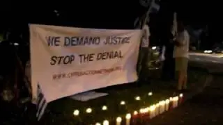 Cypriots Face Turkish Barbarism in Washington DC (part 2) Nightfall at Vigil