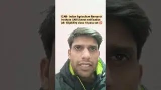 ICAR  Indian Agriculture Research Institute  IARI  notification out 2021 #icar #shorts #youtubeshort