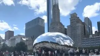 The famous Bean in Chicago/Millennium Park #viral #trending #adventure #travel 