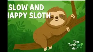 Slow and Happy Sloth | Relaxing Animal Song for Kids | Tiny Turtle Tales