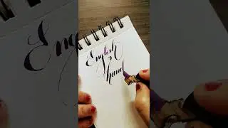 Flex nib calligraphy #calligraphy #calligraphyart #cursive #fountainpen