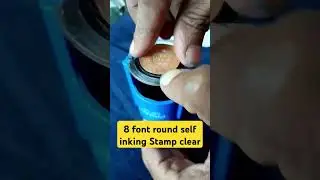 how to make clear Round self inking Stamp #stamps #youtubeshorts