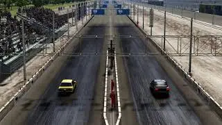 Holden VL Drag car testing - Working 2 step and parachute (Assetto Mod)