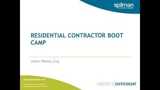 Pennsylvania Residential Contractor Boot Camp