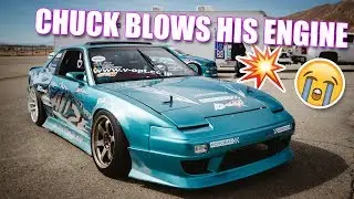 Drifting a High-Speed Track - Chuck Blows His Engine!