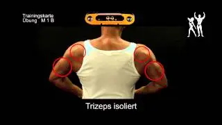 Isokinator Training - &Uuml;bung M1B f&uuml;r isolierten Muskelaufbau am Trizeps