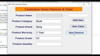 How to remove and clear Items from combobox in various way in C#