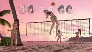 DOAX3 Hard difficlty perfect volleyball match