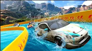Water Surface Car Floating Race 1 - Android GamePlay - Gaming Simulator
