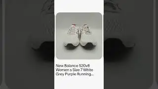 New Balance 520v8 Women's Size 7 White Grey Purple Running Shoes W520RG8 New
