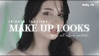 TRYING COLORED CONTACT LENSES? Three makeup looks, three pair of lenses!
